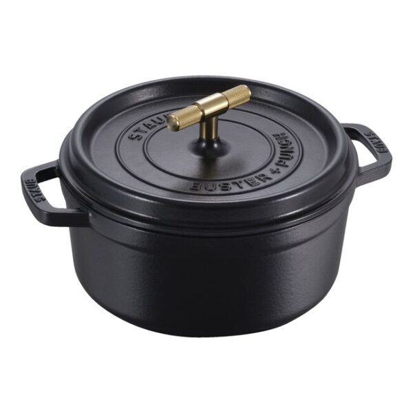 Cocotte Buster+Punch rotonda 24 cm Nera Staub