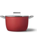 Casseruola 2 manici rossa smeg 28cm