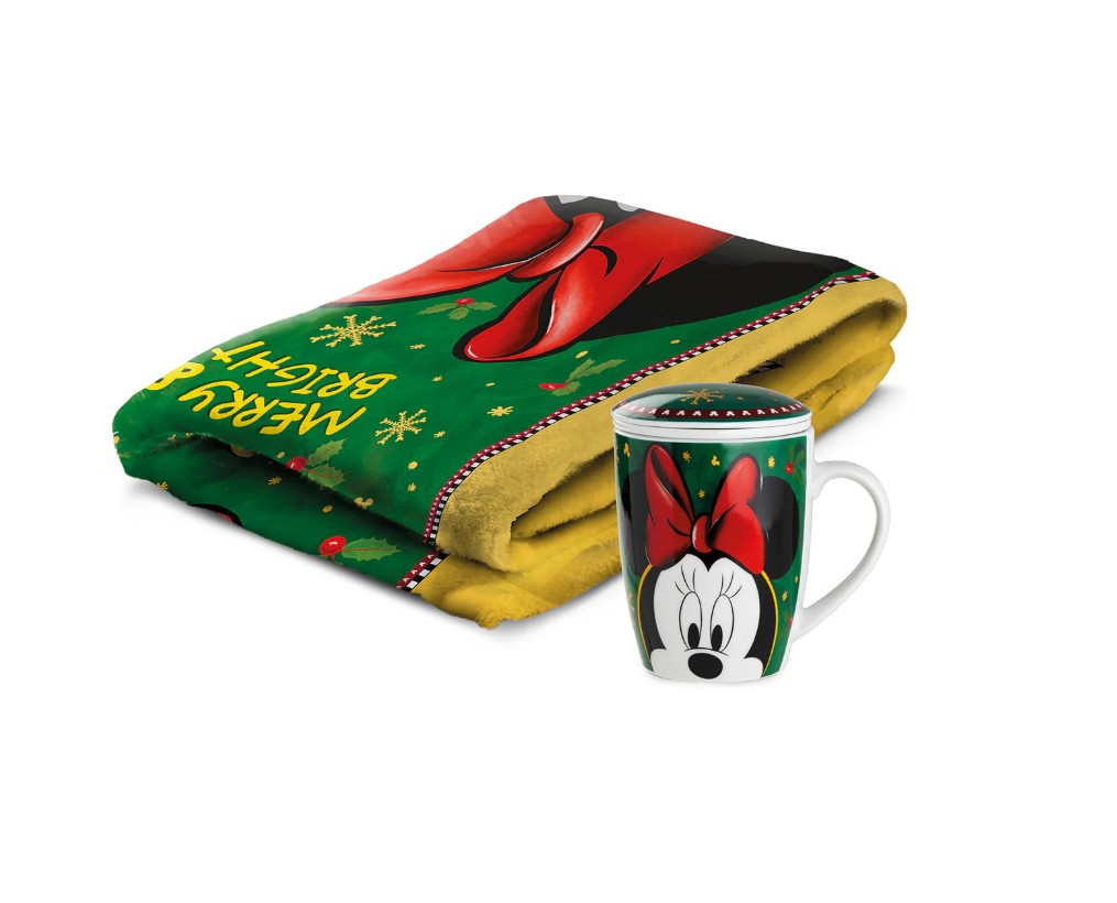 Set plaid+tisaniera Winter Magic Minnie Mouse di Egan