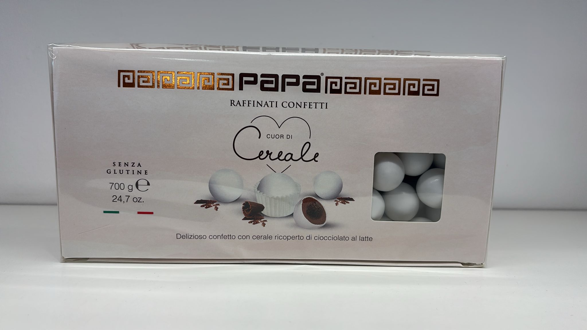 WhatsApp Image 2025-12-29 at 10.32.37 AM Confetti Papa con cereale cioccolatte confettato bianco 700g