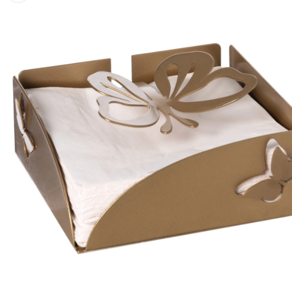 ARTI&MESTIERI - Porta tovaglioli farfalloso beige