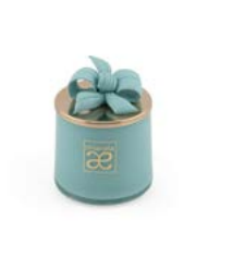 scatola piccola con fiocco verde light
