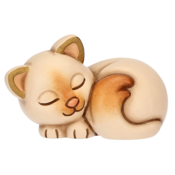 THUN - Mini animale gatto Bianca beige