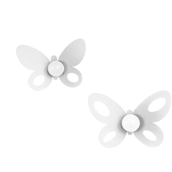 Set gancio Butterfly bianco di Arti e Mestieri