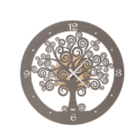 Orologio "albero della vita " piccolo laccato fango di Arti e mestieri