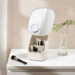 Specchio con piedistallo Viva con organizer per cosmetici