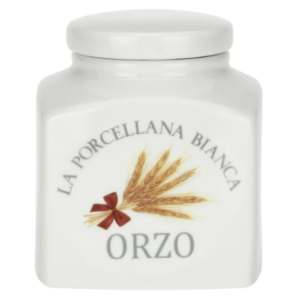 Barattolo Orzo Conserva La porcellana bianca