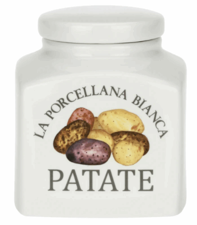 Barattolo Patate, Conserva La Porcellana bianca