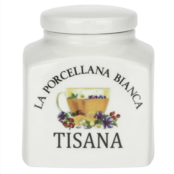 Barattolo Tisana Conserva La porcellana bianca