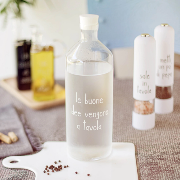 Bottiglia "le buone idee vengono a tavola" Simple Day