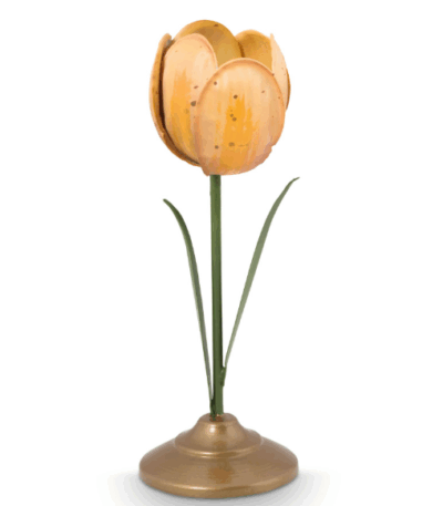 Portacandele in metallo Tulipano Giallo 21cm Pip Studio