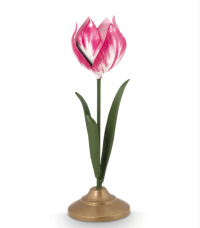 Portacandele in metallo Tulipano Rosa 26cm Pip Studio