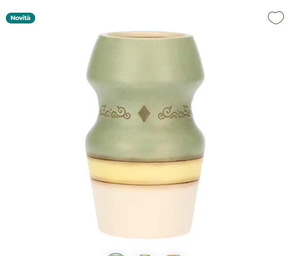 THUN - Vaso in ceramica Incanto di Primavera verde medio