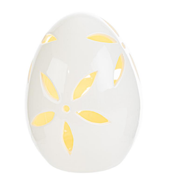 Uovo led in ceramica 11x11xh 14 Le Stelle