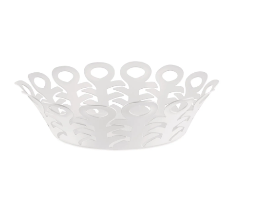 Cestino vimini bianco Alessi d.21