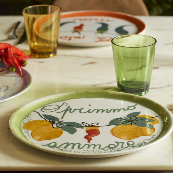 Piatto Pizza Oprimmo Ammore 31 cm La Porcellana Bianca