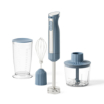 Frullatore ad immersione blu con accessori Guzzini