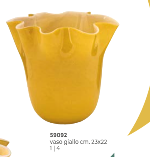 Vaso Brahma giallo fade 23x22