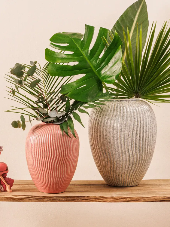 vaso anfora rigata