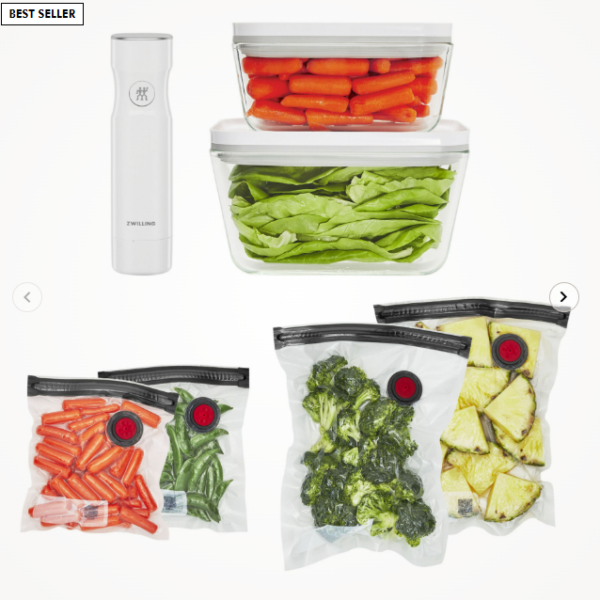 ZWILLING Fresh &Save Starterset sottovuoto, vetro ML, 7-pz., bianco