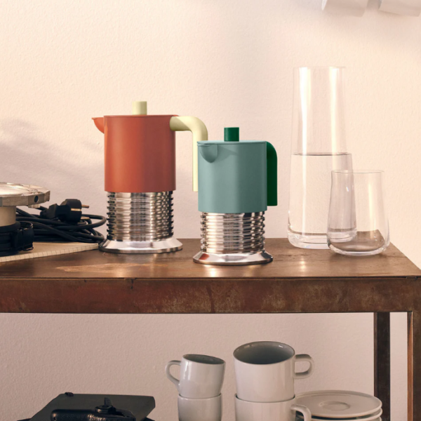 VITE Caffettiera espresso Sage Green Alessi