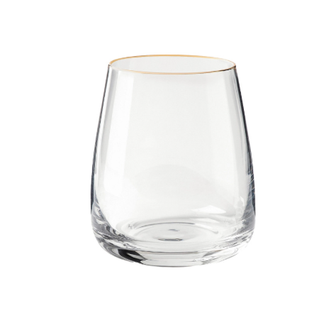 Set 6 pz bicchiere gold vetro Brandani