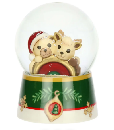 THUN - Boule de neige con Teddy e Renna Robin grande