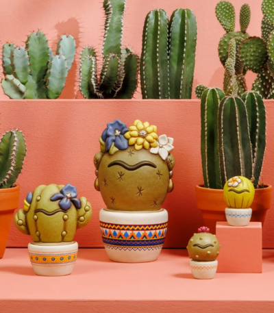 THUN - Mini cactus con fiore bianco THUN x FridaKahlo
