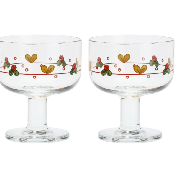 THUN - Set 2 coppette in vetro Sweet Christmas