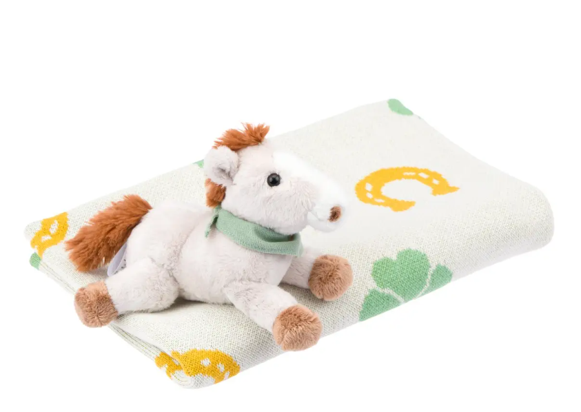 THUN -Set peluche cavallo con copertina tricot Dolce Fattoria (1) THUN -Set peluche cavallo con copertina tricot Dolce Fattoria