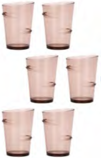 THUN - SET 6 BICCHIERI ACQUA ELEGANZA ESOTICA