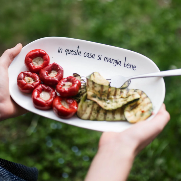 piatto In questa casa si mangia bene Simple day