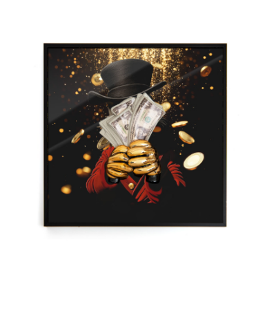 Quadro dream big gold rain di Sequenze