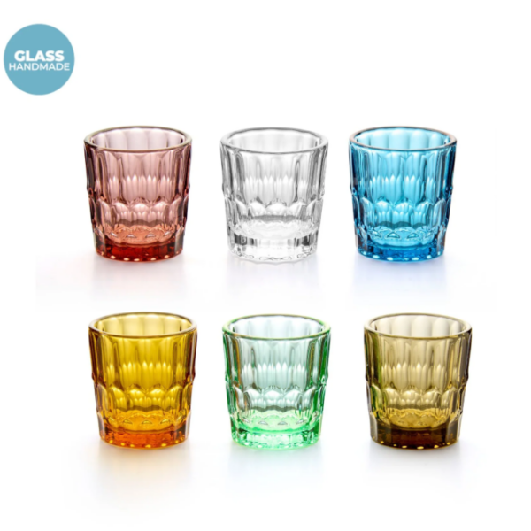Set 6 bicchierini multicolor in vetro Guzzini