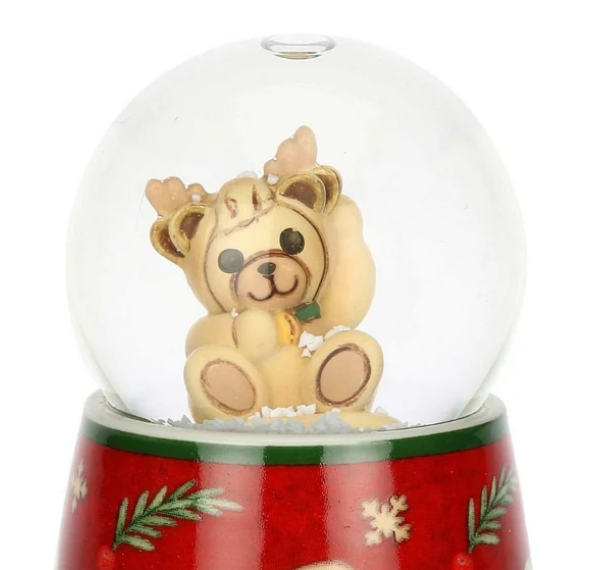 THUN - BOULE Boule de neige con Teddy vestito da renna in resin