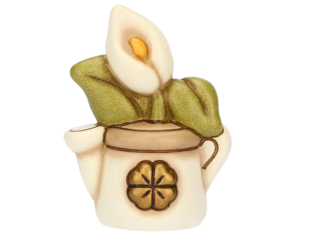 THUN - Mini annaffiatoio in ceramica con calla (5) THUN - Mini annaffiatoio in ceramica con calla