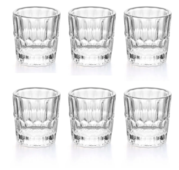 Set 6 bicchierini Vanity in vetro