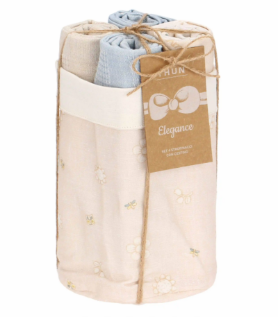 THUN - SET 4 STROFIANCCI BEIGE E A ZZURRI ELEGANCE