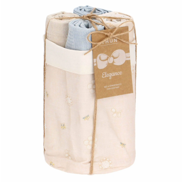 THUN - SET 4 STROFIANCCI BEIGE E A ZZURRI ELEGANCE