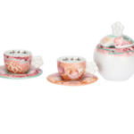 THUN sET 2 TAZZINE ESPRESSO CON ZUCCHERIERA BLOOMIA