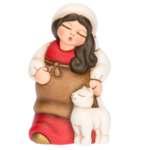 Donna in dolce attesa in ceramica Presepe Classico