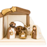 thun - kit capanna sacra famiglia bue e asinello BIANCO