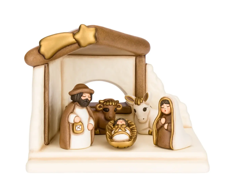 thun - kit capanna sacra famiglia bue e asinello BIANCO (6) thun - kit capanna sacra famiglia bue e asinello BIANCO