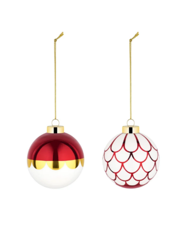 ALESSI- delight Palla di Natale set da 3