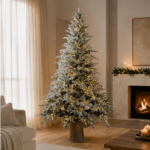 Albero di Natale Pino cortina innevato con 3400miniled h.240 d.165 EDG