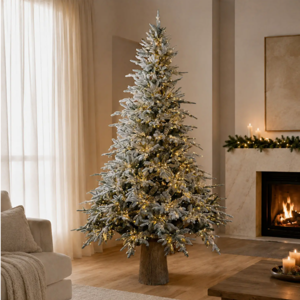 Albero di Natale Pino cortina innevato con 3400miniled h.240 d.165 EDG