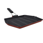 Bistecchiera rettangolare in ghisa rossa 35x26