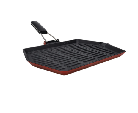 Bistecchiera rettangolare in ghisa rossa 35x26 Bistecchiera rettangolare in ghisa rossa 35x26