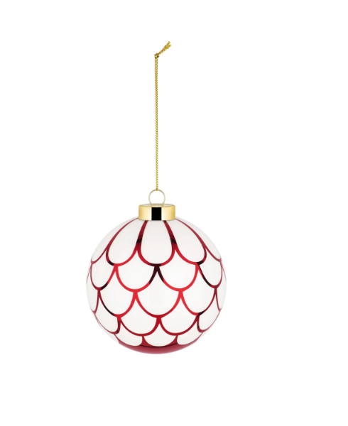 Palla di Natale Alessi con gocce rosse