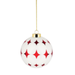 Palla di Natale Alessi con rombi rossi